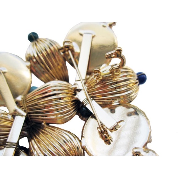 SCAASI huge faux pearl and cabachon pin - Picture 4 of 4