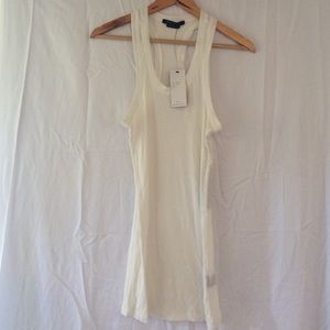 BCBG white racetrack tank
