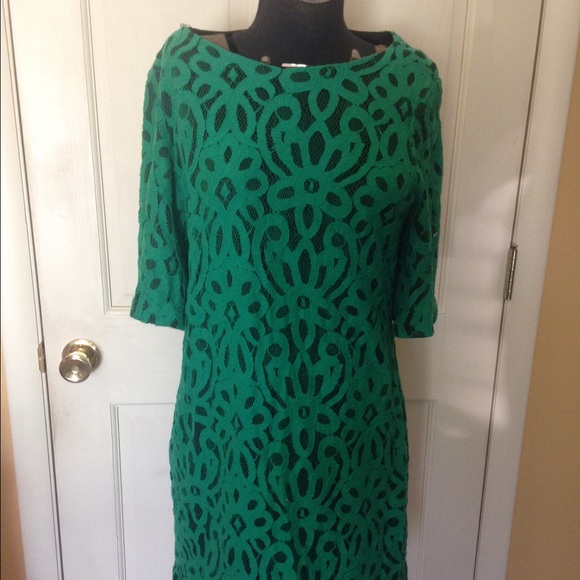 Green lace dress size 14!