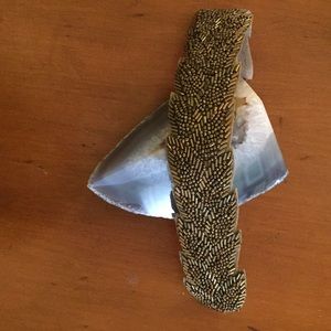 NWT Gold Beaded Headband