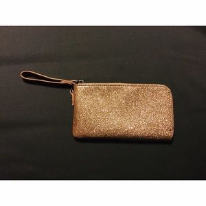 Gold Glitter Wristlet