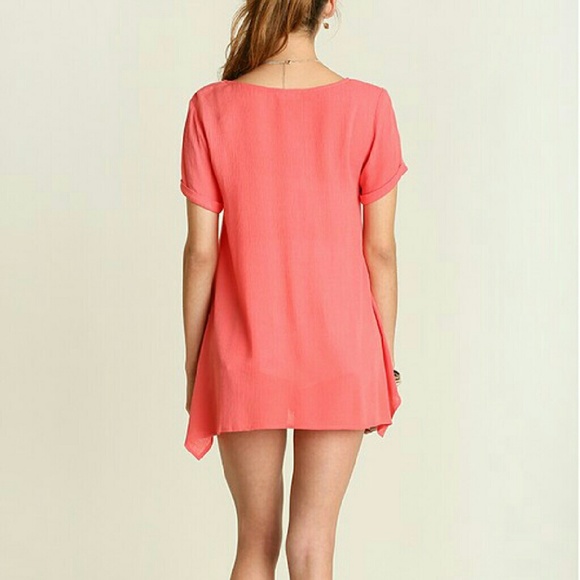 ❤NEW CORAL LACE TOP❤ - Picture 3 of 3