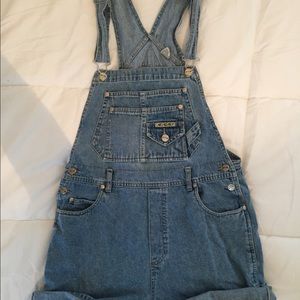 Jean shorts overalls