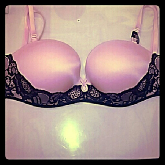 Victoria Secret Bombshell Pink Black Lace