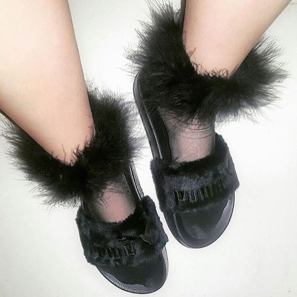 Rihanna Puma Fur Slides