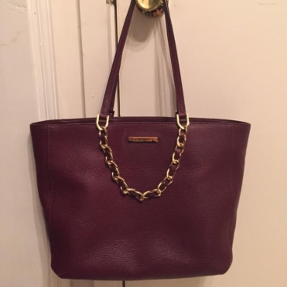 Michael Kors Harper Tote Bag in Merlot Burgundy