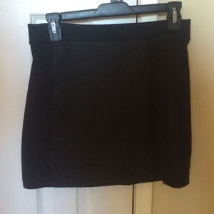 Black mini skirt