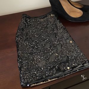 Silver sequin party mini skirt from Express