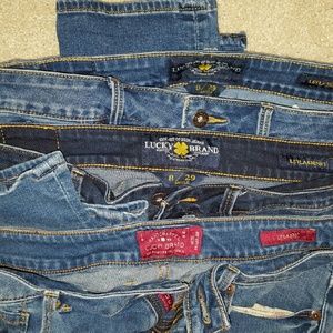 3 pairs of Lucky Brand Denim Layla Jeans