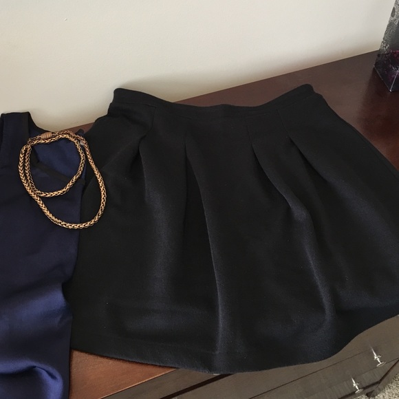 Flirty pleated black A-line skirt from Nordstrom - Picture 1 of 3