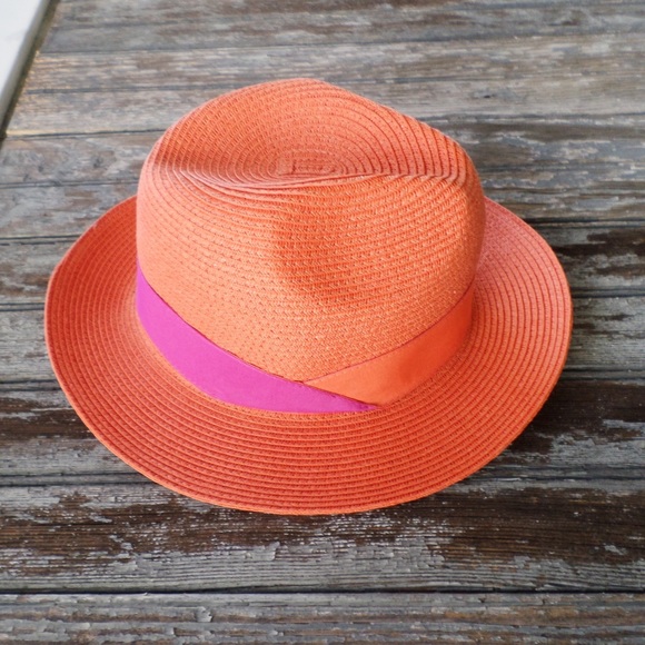 🎀Nine West orange fedora hat
