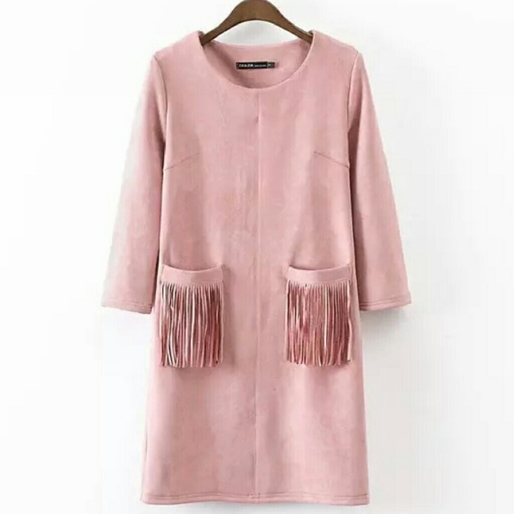 Fringe Suede Dress - Picture 3 of 5