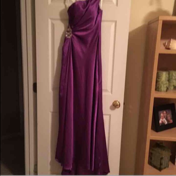 Purple open back prom dress - Picture 1 of 4