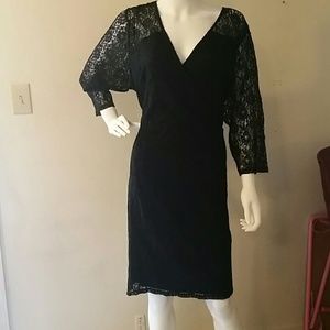 NWT Lane Bryant brand size 24 black cocktail dress