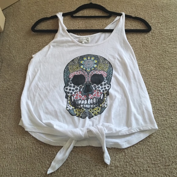 Skull Tank with Front Tie