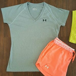 Light grey Under Armour workout tee