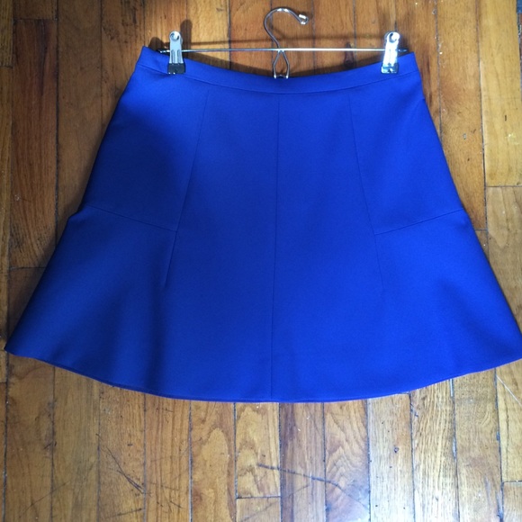 Bright blue skirt