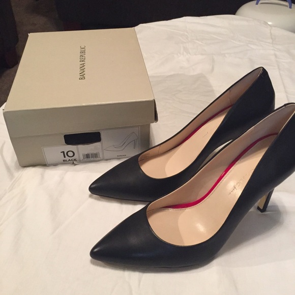 Black 4 inch heels by Banana Republic