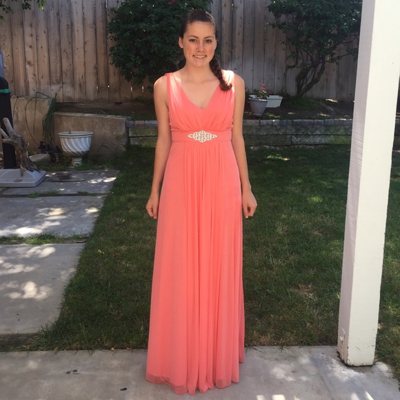Beautiful coral prom dress! - Picture 2 of 3