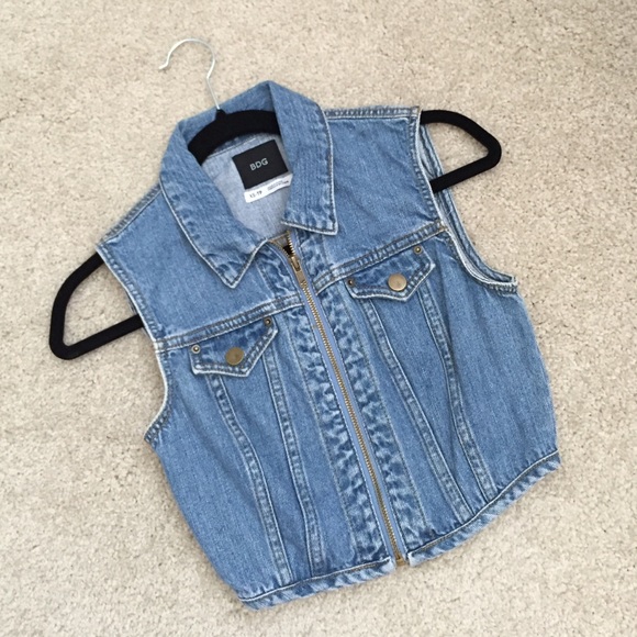 BDG Cropped Denim Vest