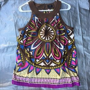 Multi colored halter style top with pockets