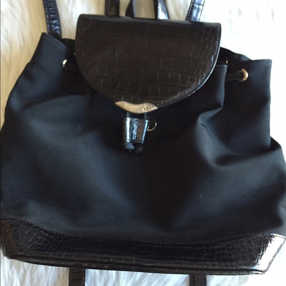 Ralph Lauren Handbags - Ralph Lauren black leather back pack