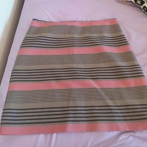 LOFT A Line Striped Skirt