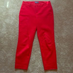 Red Old Navy Harper pants. LIKE NEW. Size 4