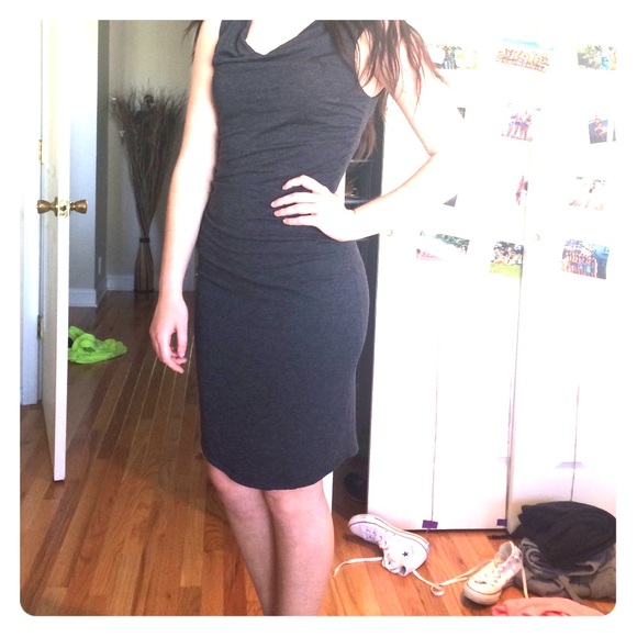 Knee length grey dress