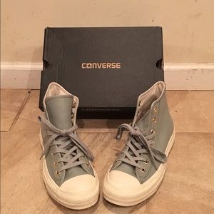 Blue shimmery converses