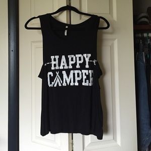 Happy camper graphic tank