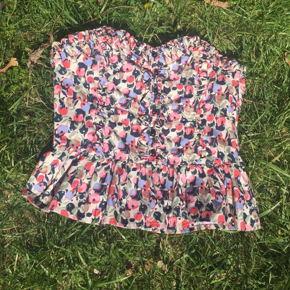 Colorful Peplum corset top