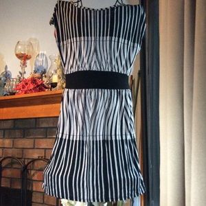 One Clothing Black Striped Staple Dress B4