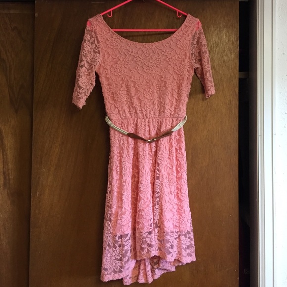 Pink lace dress