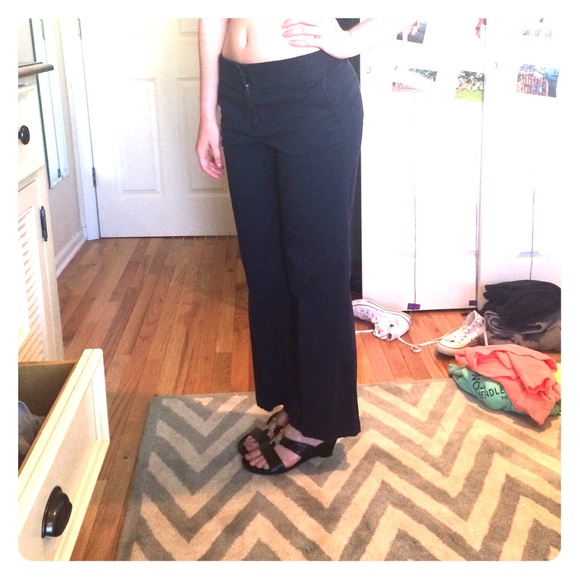 Navy blue straight khaki pant