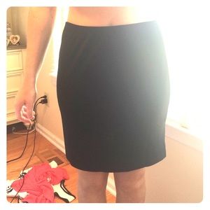 Black knee skirt
