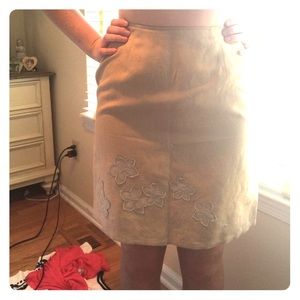 Tan flower skirt
