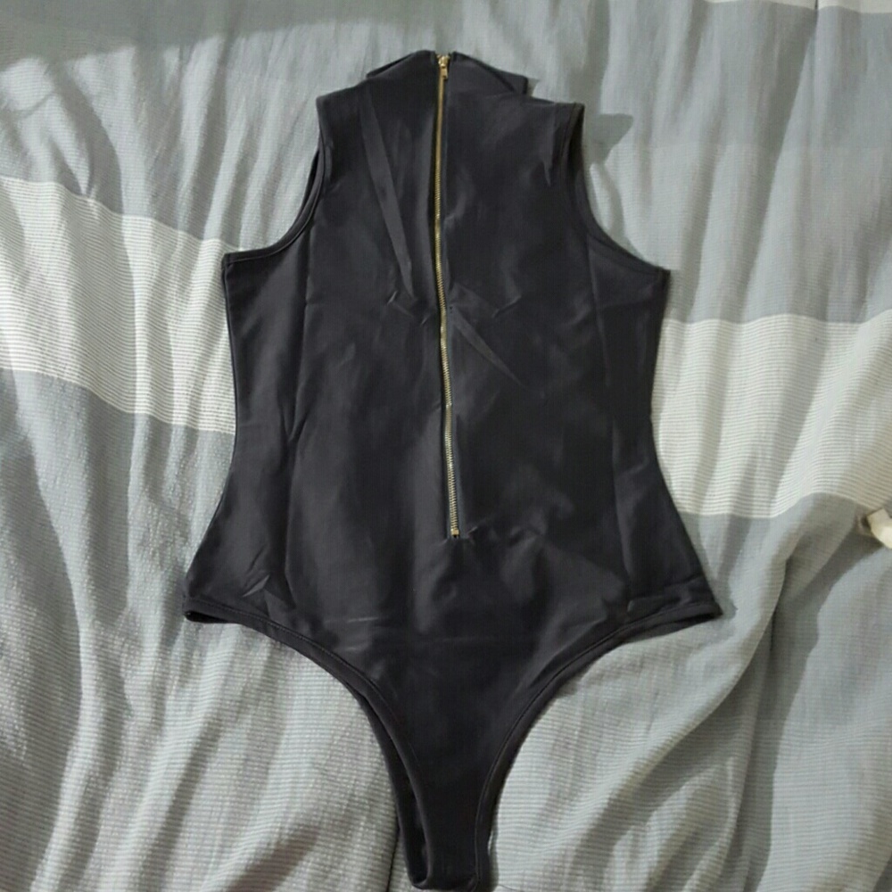 New Zipper Hollow Out Swimsuit High Neck Mono - Picture 5 of 6