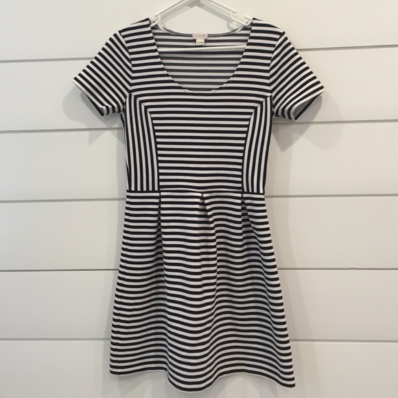 JCrew Factory stripe scoopneck dress