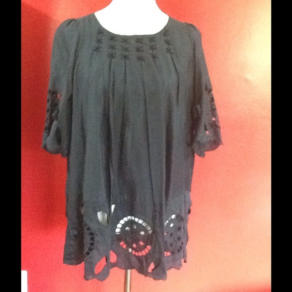 Tops - Unique Navy Blue Tunic