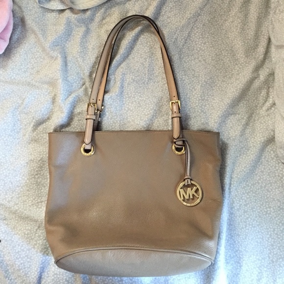 Taupe Michael Kors Medium Sized Tote Bag