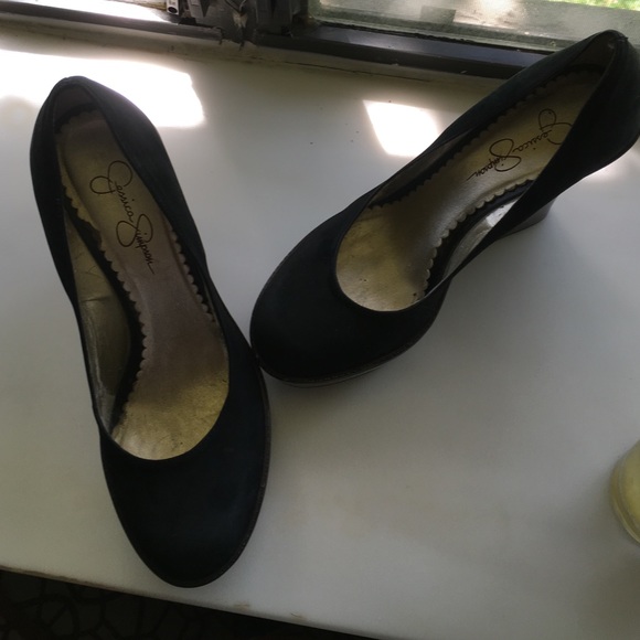 ❌SOLD❌FINAL 24 HOURS Black Jessica  5" Suede Wedge