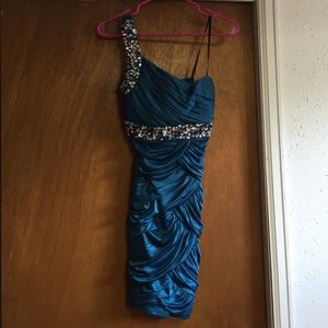 Blue semi-formal dress