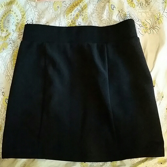 Black mini skirt
