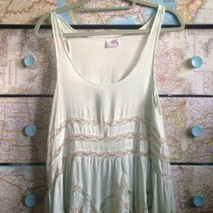 Free People dress slip mint green RARE ✨