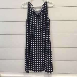 JCrew navy dot cover up