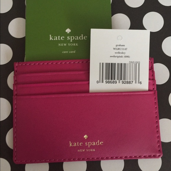 Kate Spade 💕Pink Graham ID Card Holder - Picture 2 of 4