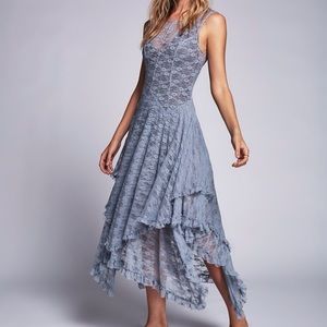 Free People French Courtship Slip teal size small