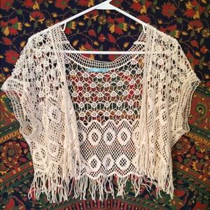 Lace Fringe Shrug ✨