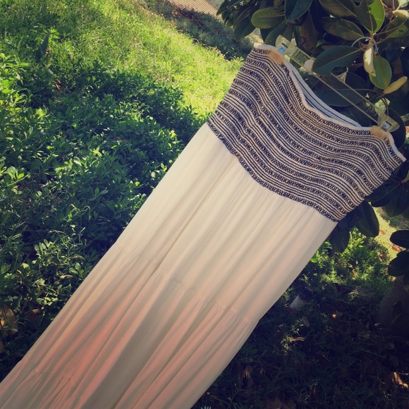 Black and white tube dress